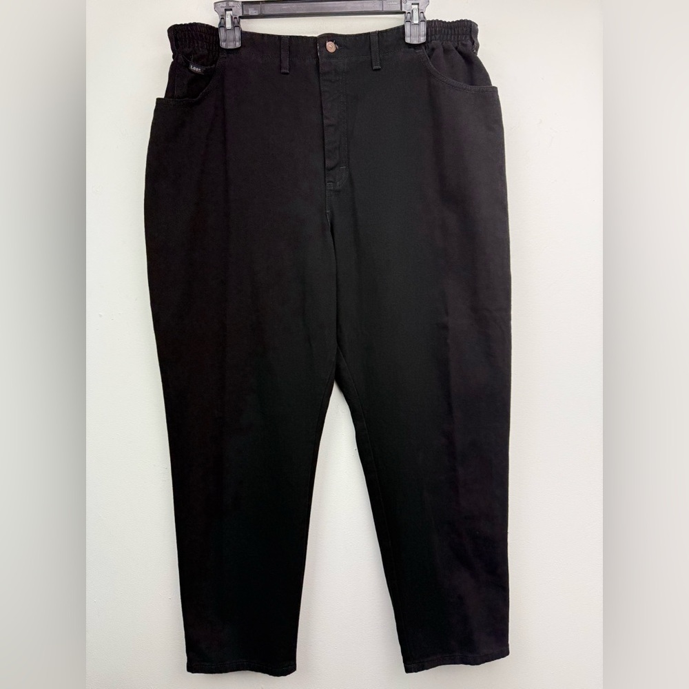 Vintage Lee Size 26W Women’s Black Denim High Rise Side Elastic Jeans NWT